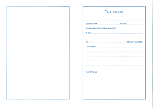 Preview: Taufurkunde Motiv Krug (10 St.)