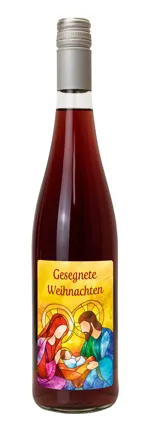 Traubensaft rot Bio mit Etikett Krippe (9,20 EUR/Liter)