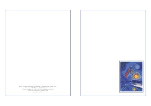 Preview: Trauschein Chagall, Liebespaar (10 St.) Motiv "Liebespaar in der Barke"