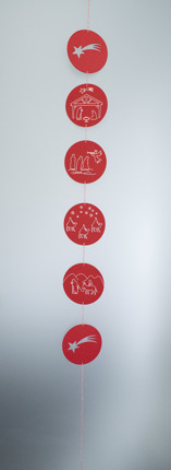 Preview: Weihnachtsgirlande aus Filz