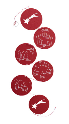 Preview: Weihnachtsgirlande aus Filz