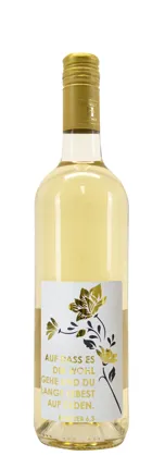 Weißwein mit Etikett Gute Wünsche (10,53 EUR/Liter)