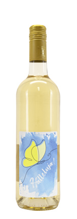 Weißwein mit Etikett "Halleluja" NEU (10,00 EUR/Liter), Grauer Burgunder