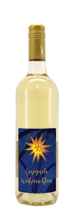 Weißwein mit Etikett "Herrnhuter Stern" (10,53 EUR/Liter), Grauer Burgunder