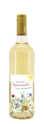 Weißwein mit Etikett Kirchengemeinde (10,53 EUR/Liter)