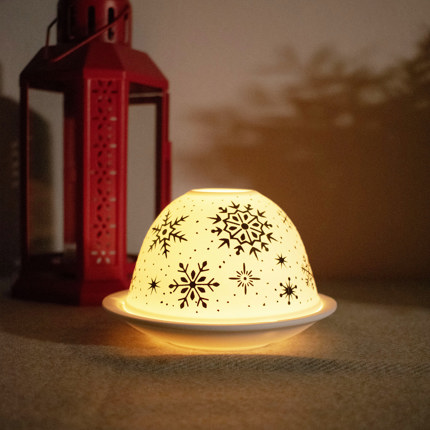 Preview: Windlicht Schneeflocke