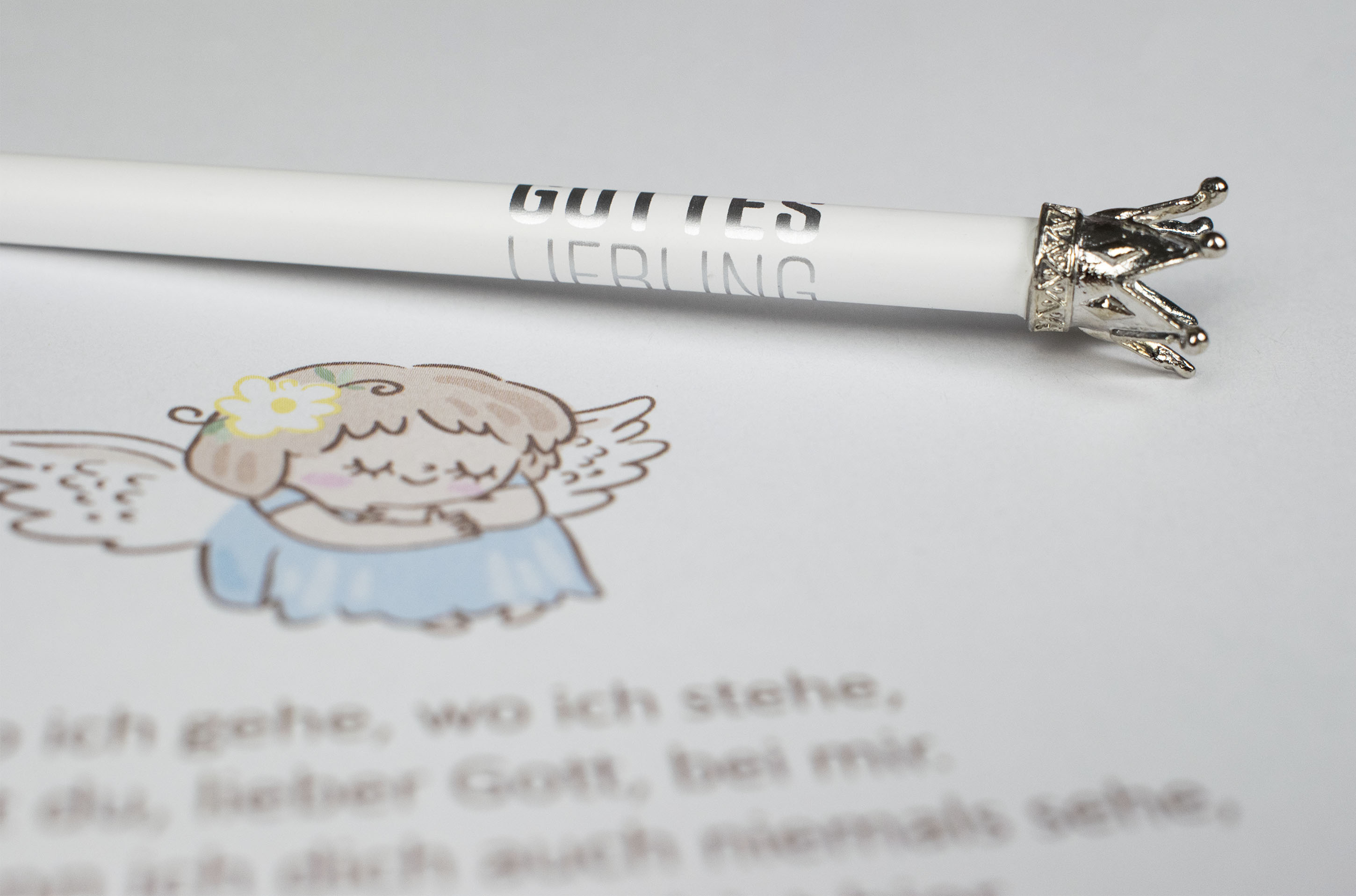 Gottes Liebling Kronen-Bleistift mit Lesezeichen