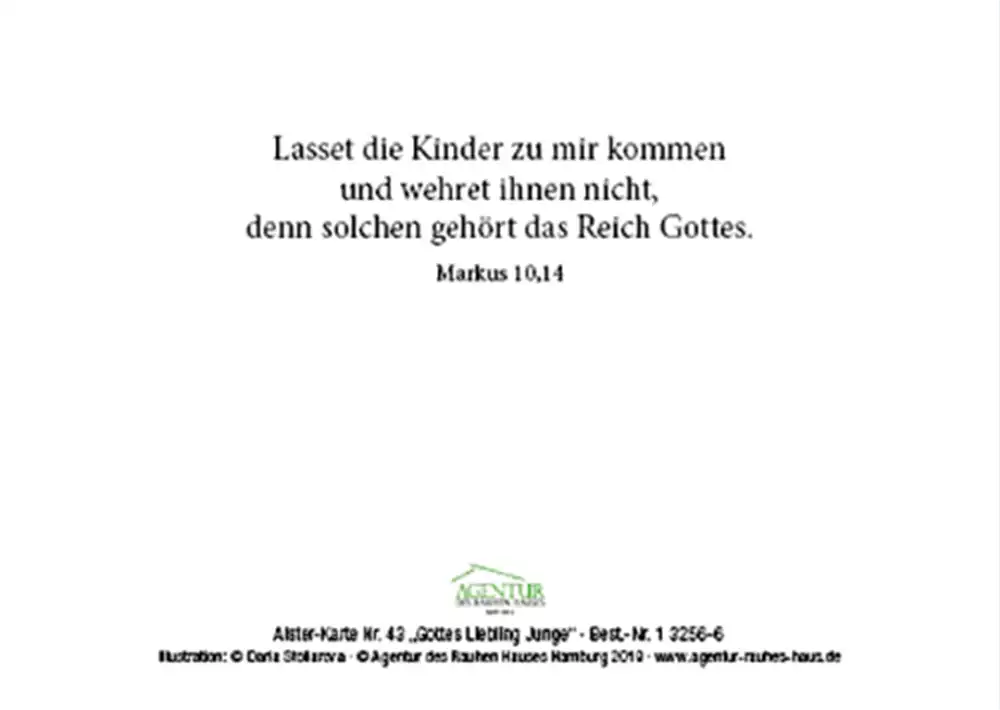 Alster-Karte Gottes Liebling: Junge