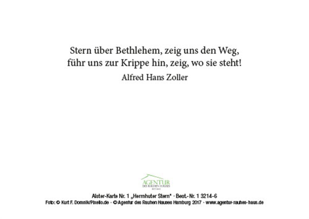 Alster-Karte Herrnhuter Stern Alster-Karte Herrnhuter Stern