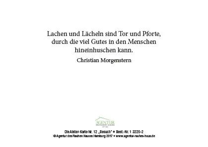 Alster-Karte Nr. 12: Besuch - Heute wollte ich Sie besuchen