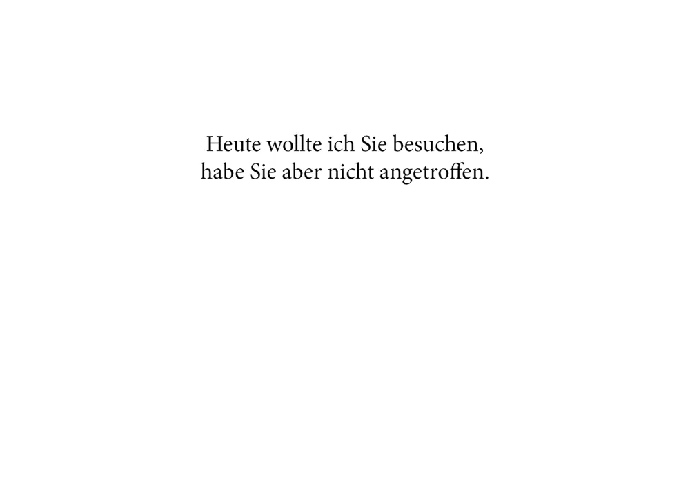 Alster-Karte Nr. 12: Besuch - Heute wollte ich Sie besuchen