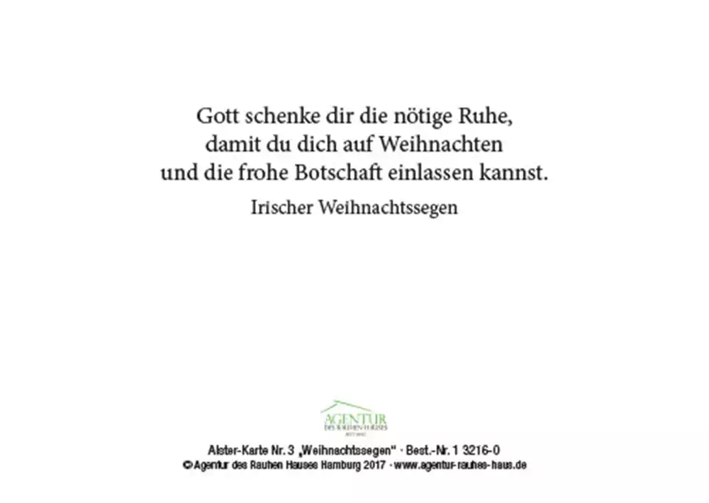 Alster-Karte Nr. 3: Weihnachtssegen Alster-Karte Nr. 3: Weihnachtssegen