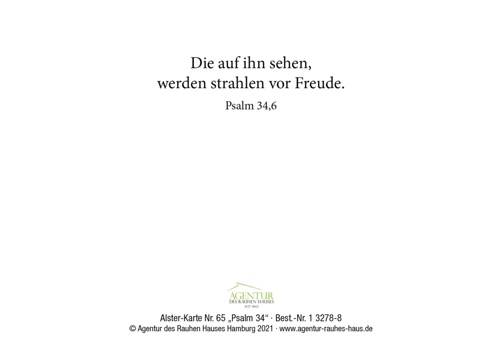 Alster-Karte Nr. 65: Psalm 34 mit Texteindruck