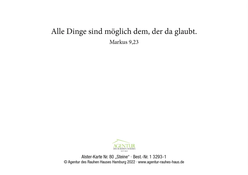 Alster-Karte Nr. 80: Steine mit Texteindruck