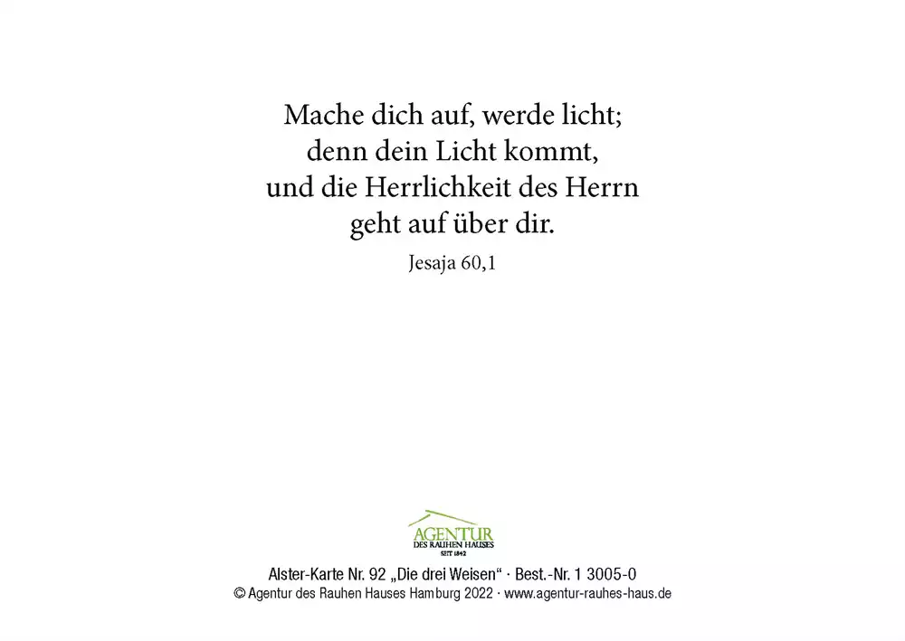 Alster-Karte Nr. 92: Die drei Weisen