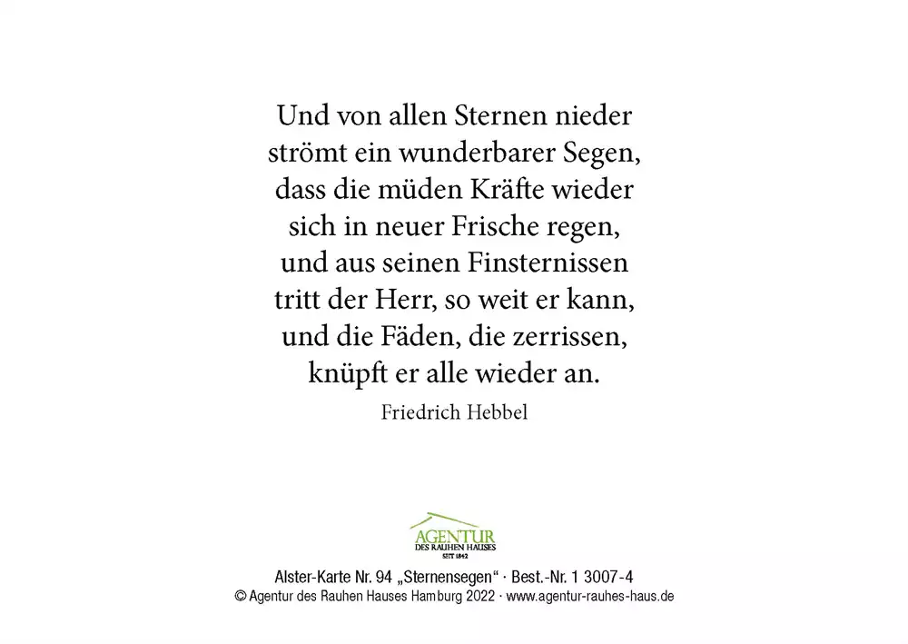 Alster-Karte Nr. 94: Sternensegen