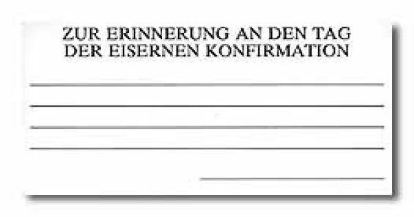 Dok Eiserne Konfirmation (6 St.) Dok Eiserne Konfirmation (6 St.)