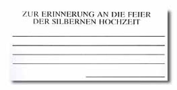 Dok Silberne Hochzeit (6 St.) Dok Silberne Hochzeit (6 St.)