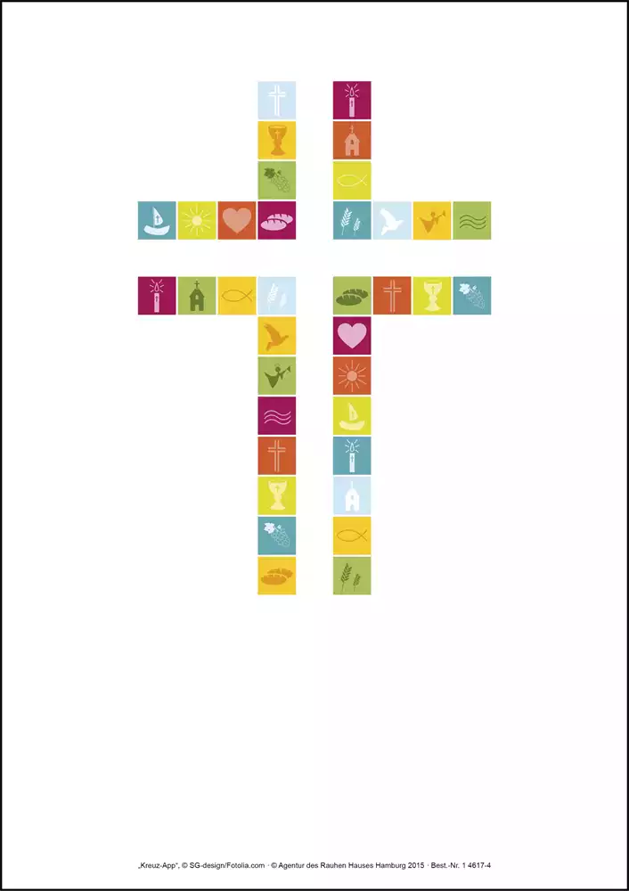 Einlegeblatt Kreuz-App