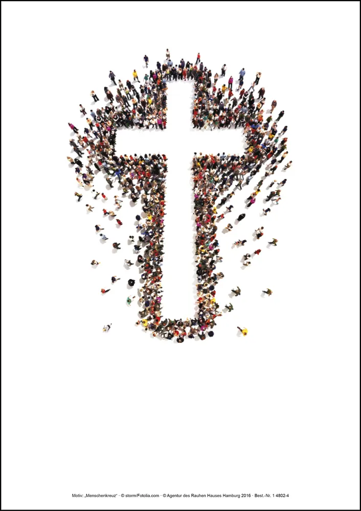 Einlegeblatt Menschenkreuz Einlegeblatt Menschenkreuz