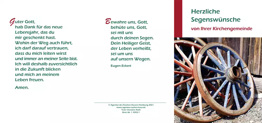 Faltkarte Herzliche Segenswünsche von Ihrer Kirchengemeinde (10 St.)