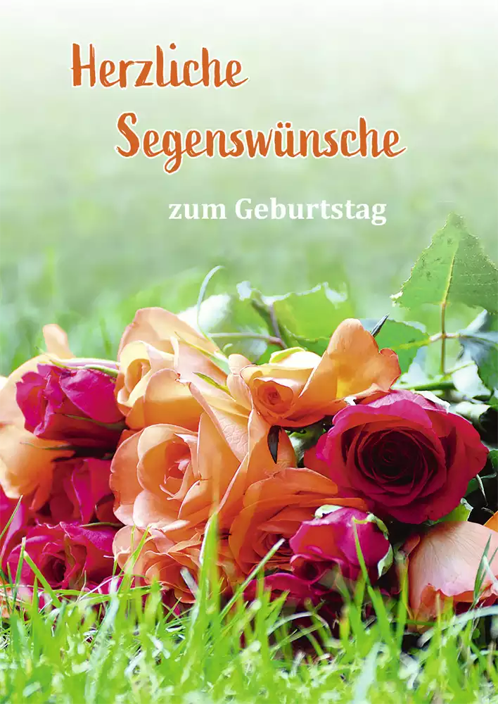 Faltkarte Herzliche Segenswünsche zum Geburtstag (10 St.)