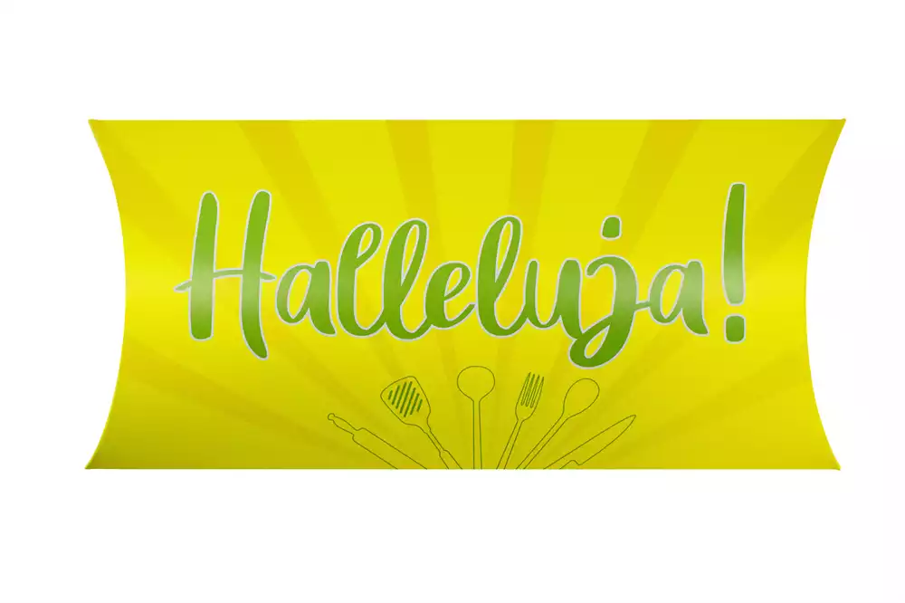 Geschirrhandtuch "Halleluja" mit Geschenkverpackung