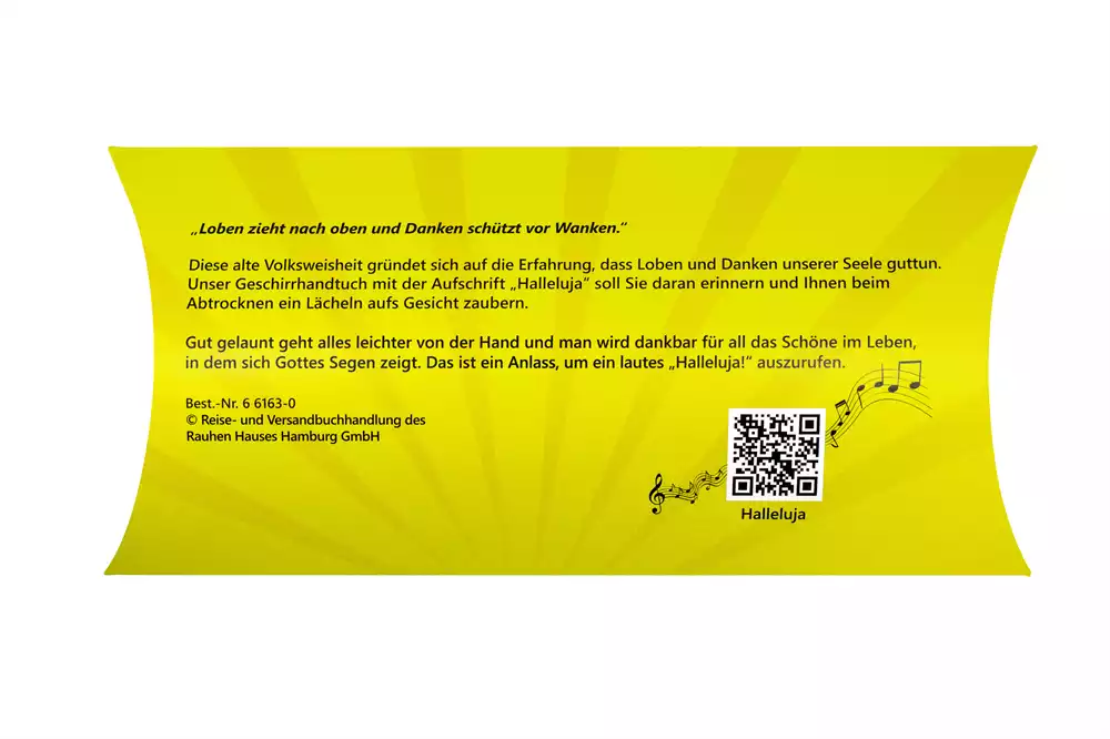 Geschirrhandtuch "Halleluja" mit Geschenkverpackung