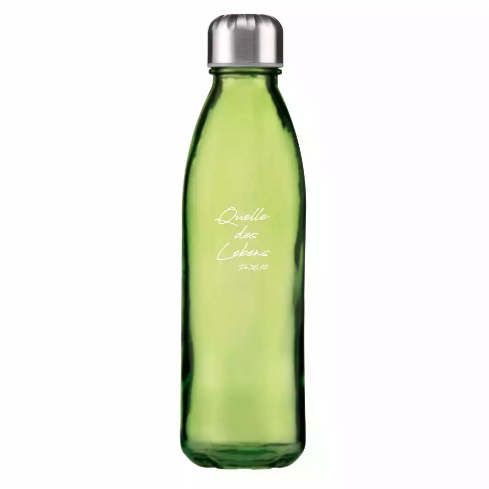 Glas-Trinkflasche Quelle grün