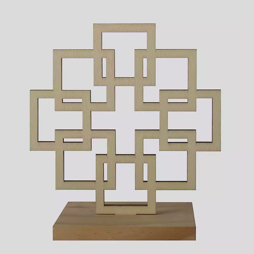 Holz-Facettenkreuz Holz-Facettenkreuz