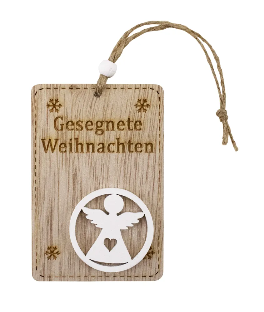 Holz-Geschenkanhänger  Gesegnete Weihnachten