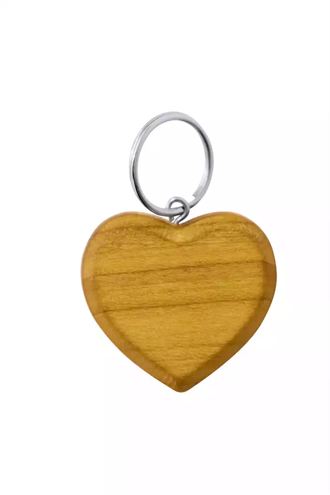Holz - Schlüsselanhänger Herz