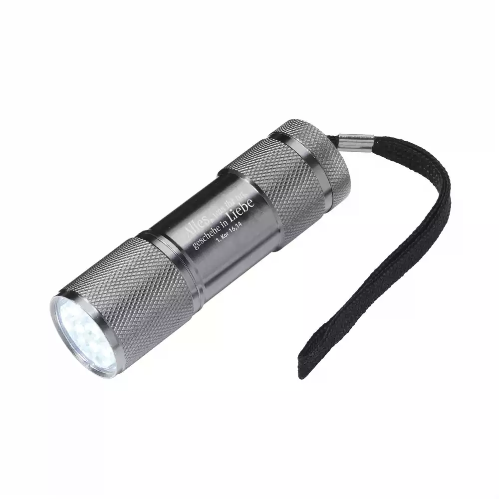 JL 2024 LED-Taschenlampe metallgrau