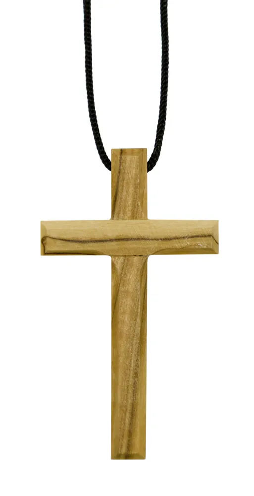Kreuz aus Olivenholz mit Band