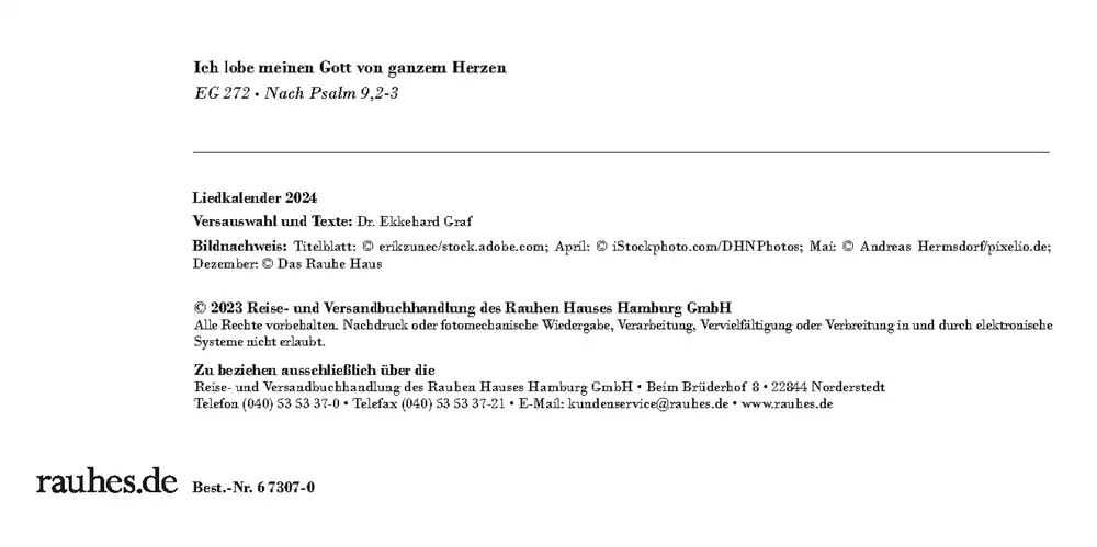 Liedkalender 2024