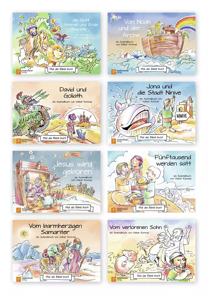 Mal die Bibel bunt 8er-Pack Mal die Bibel bunt 8er-Pack
