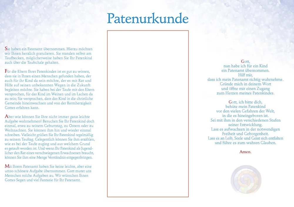 PC-Karte Patenbrief (10 St.) Motiv Glasfenster Hundertwasser