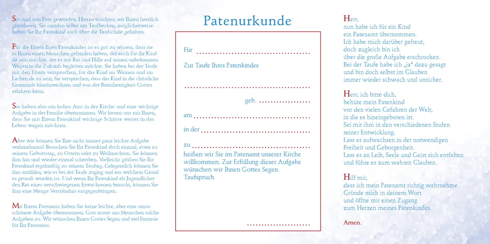 Patenbrief Motiv Hundertwasser (10 St.)