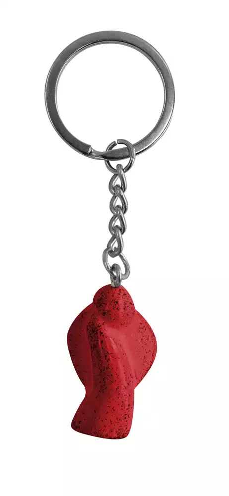 Schlüsselanhänger Engel aus Speckstein rot