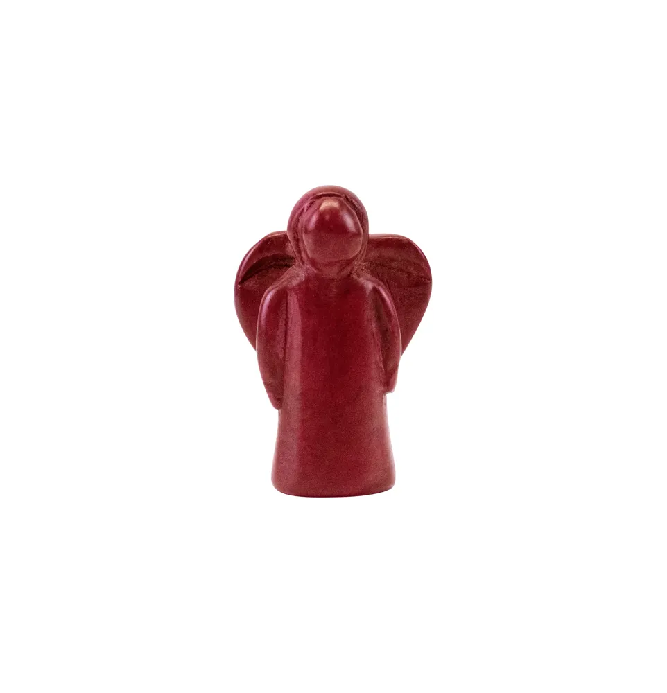 Speckstein "Taschenengel" rot Handschmeichler