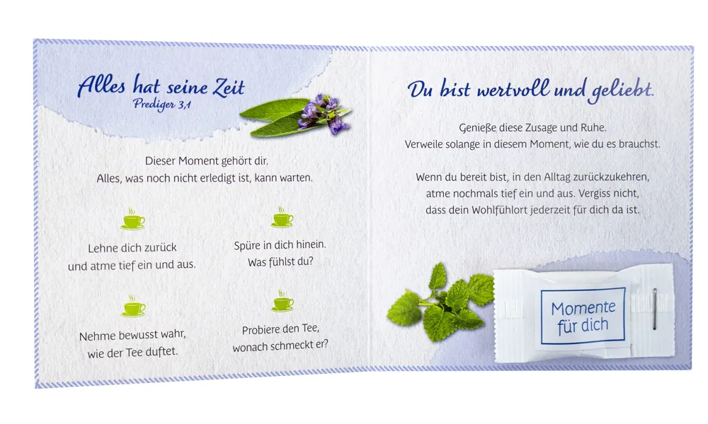 Teekarte Momente für Dich