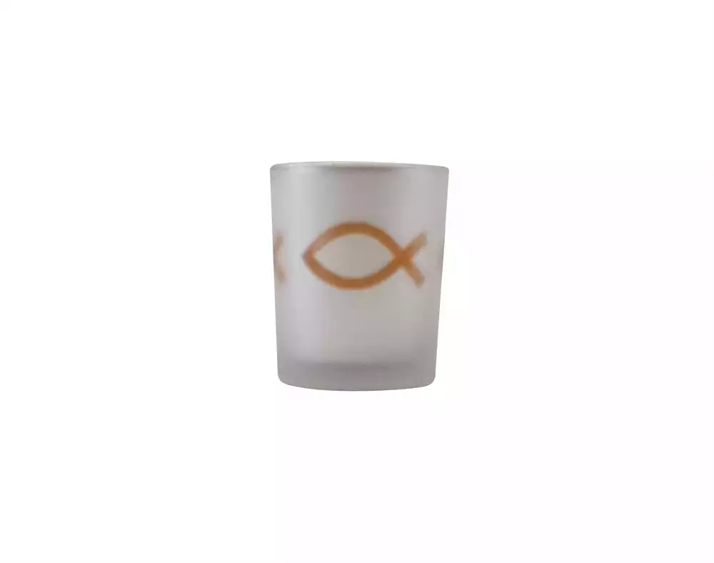Teelicht-Glas "Ichthys"