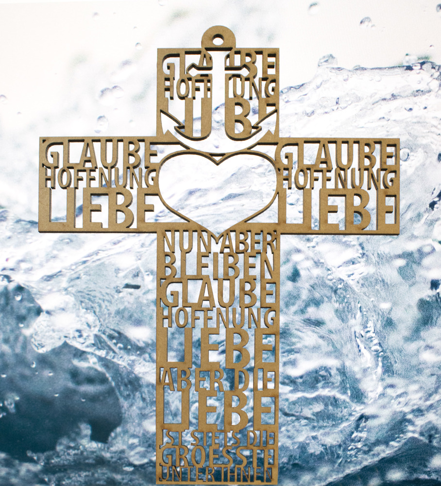 TextKreuz Glaube, Hoffnung, Liebe günstig kaufen im Shop