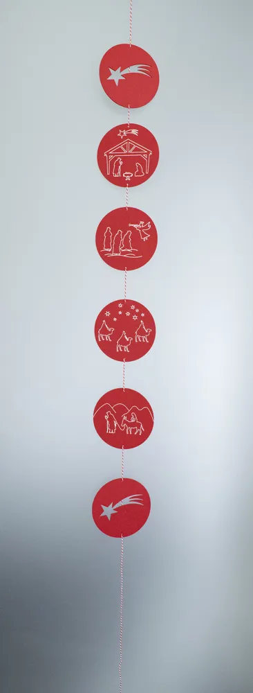 Weihnachtsgirlande aus Filz