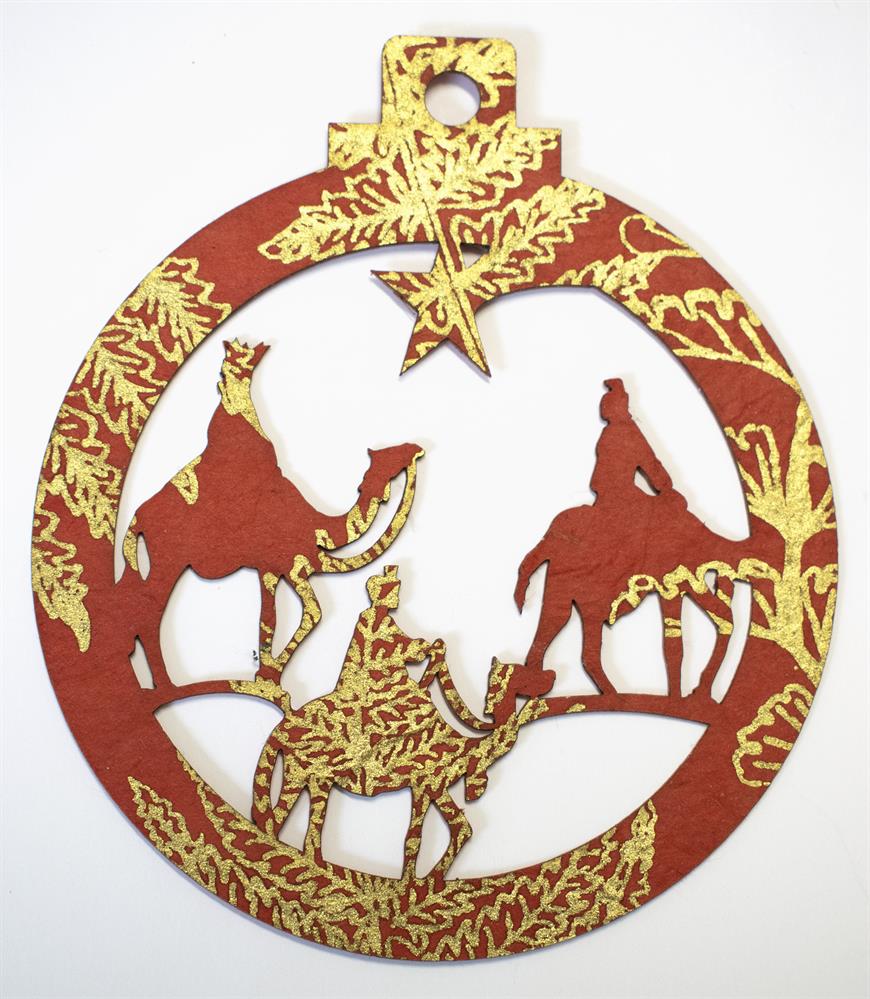 Weihnachtskarte mit Papieranhänger Weihnachtskarte mit Papieranhänger