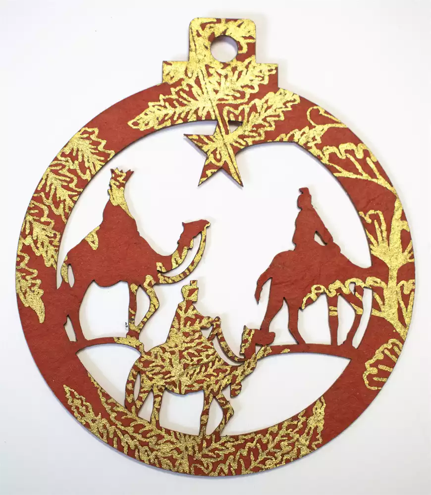 Weihnachtskarte mit Papieranhänger Weihnachtskarte mit Papieranhänger