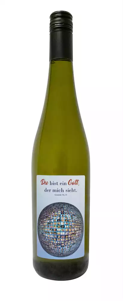 Weißwein mit Etikett Jahreslosung 2023 (6,60 EUR/Liter), Silvaner Weißwein mit Etikett Jahreslosung 2023 (6,60 EUR/Liter), Silvaner