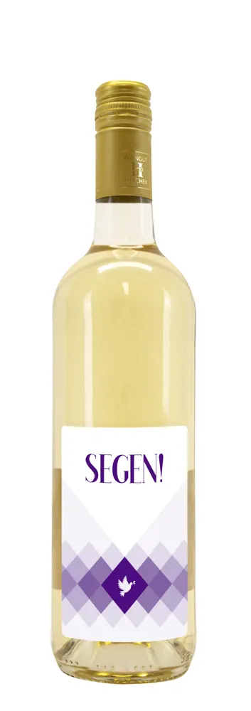 Weißwein mit Etikett "Segen" (10,00 EUR/Liter), Grauer Burgunder