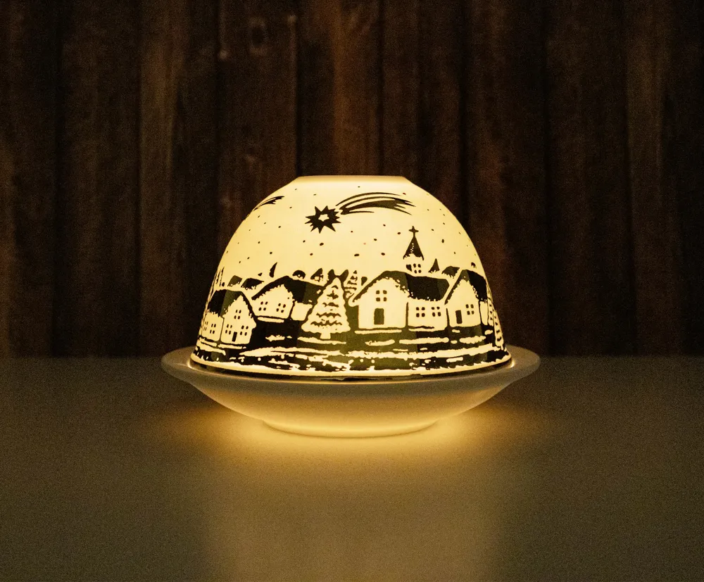 Windlicht Winterdorf