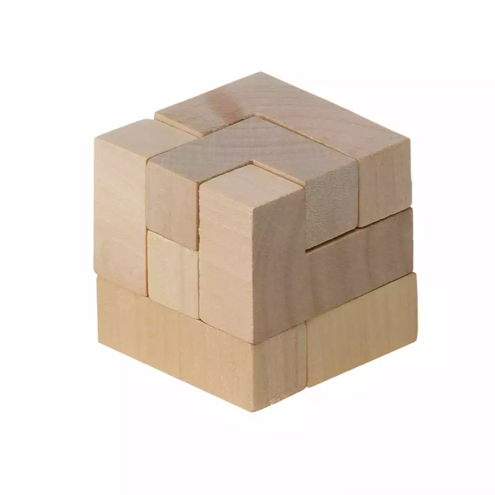 Würfelpuzzle aus Holz